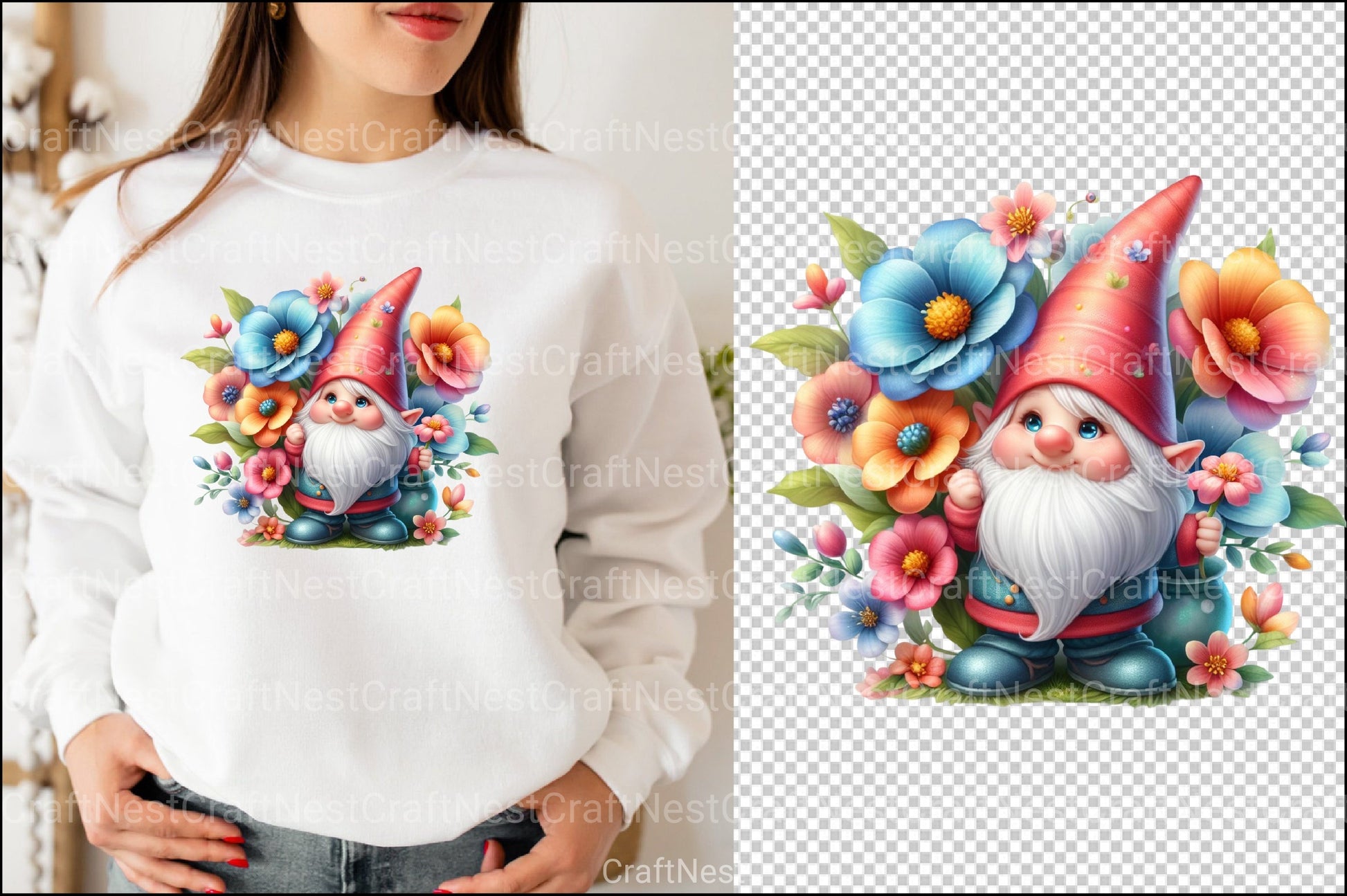 Mother's Day Cute Gnome Clipart Bundle - CraftNest - Digital Crafting and Art