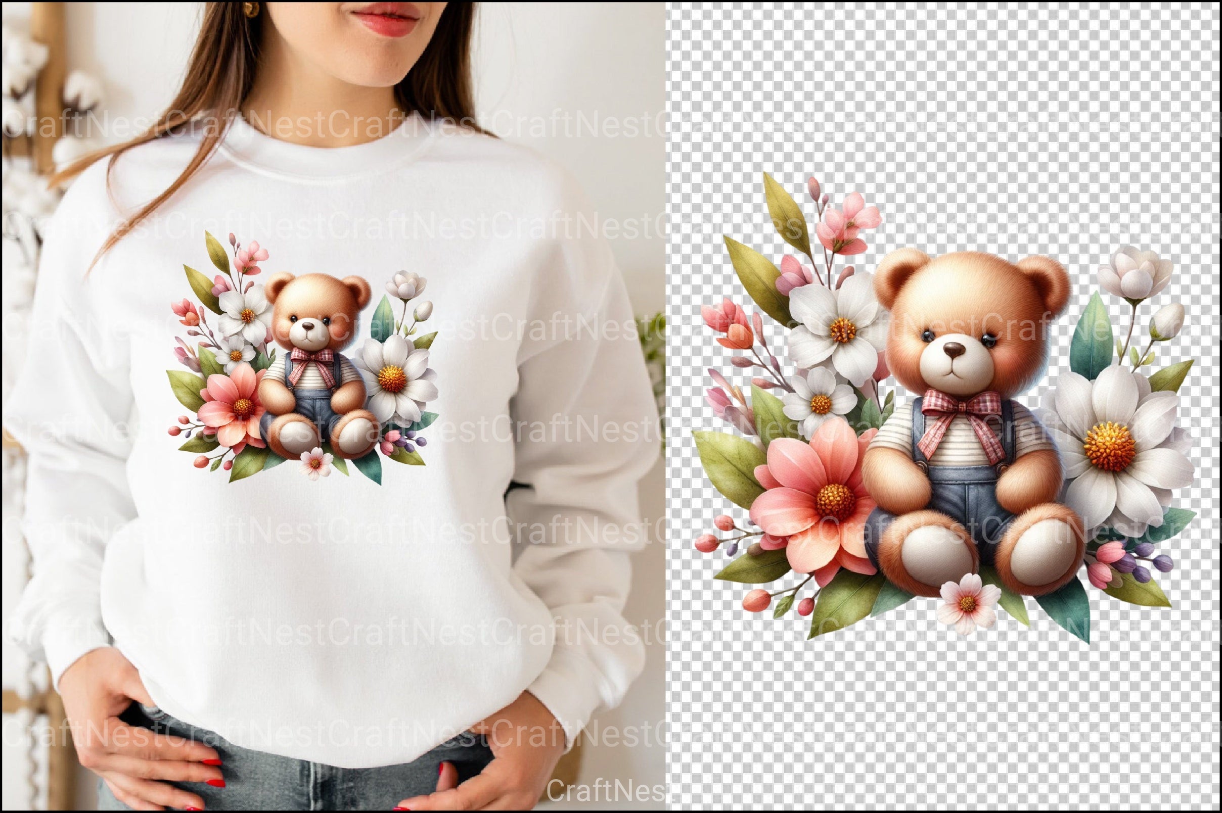 Teddy Bears Spring Clipart Bundle 157 - CraftNest - Digital Crafting and Art