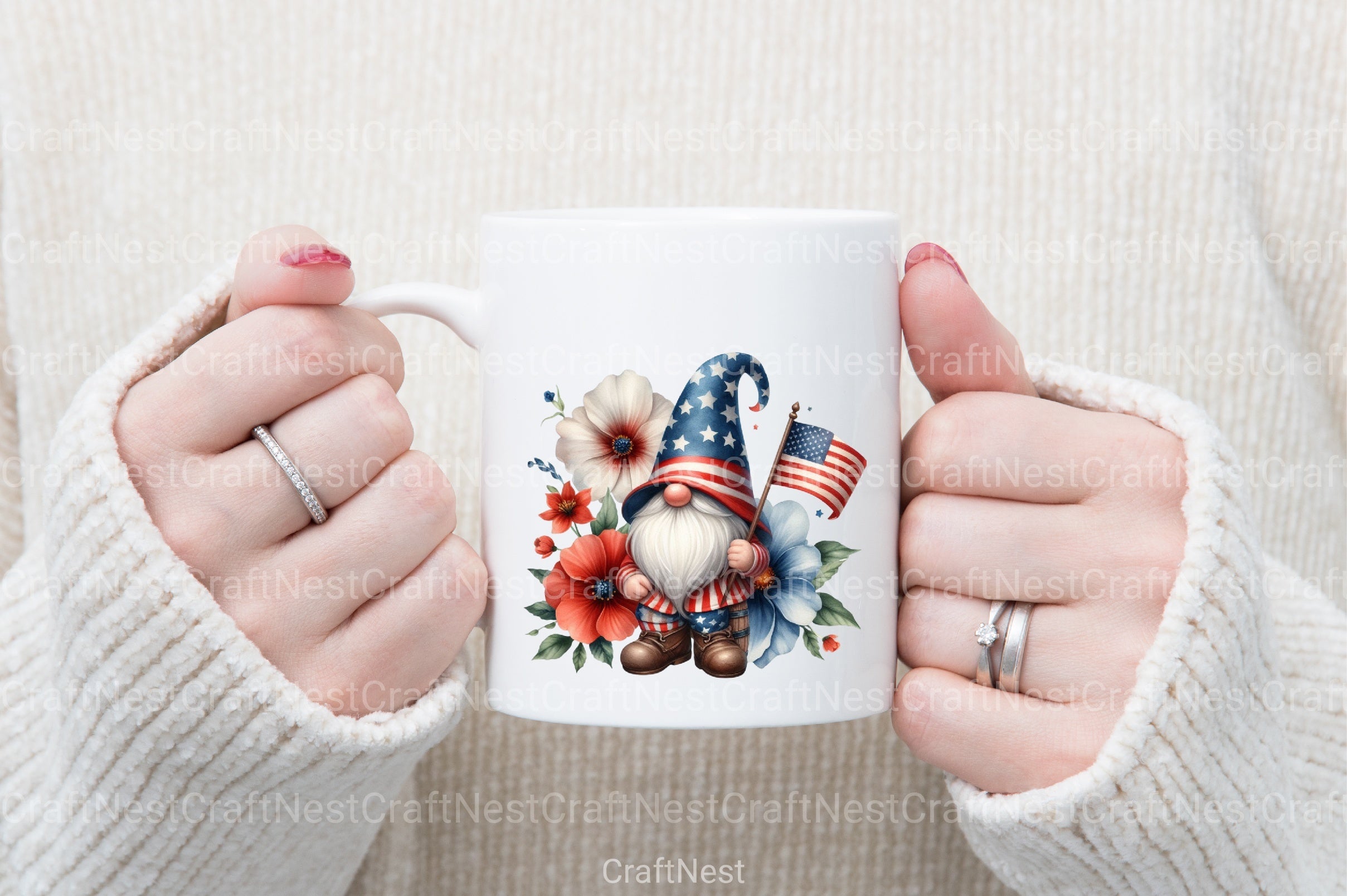 Patriotic Gnome Clipart Bundle - CraftNest - Digital Crafting and Art