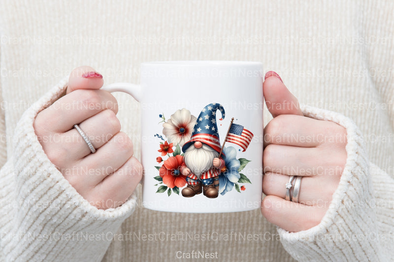 Patriotic Gnome Clipart Bundle - CraftNest - Digital Crafting and Art