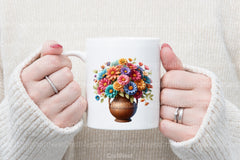 Rustic Vase Flowers Clipart Bundle - CraftNest - Digital Crafting and Art