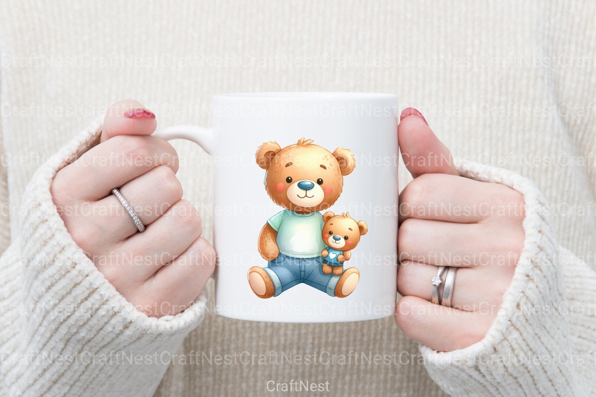 Father and Son Teddy Bear Clipart Bundle 99 - CraftNest - Digital Crafting and Art