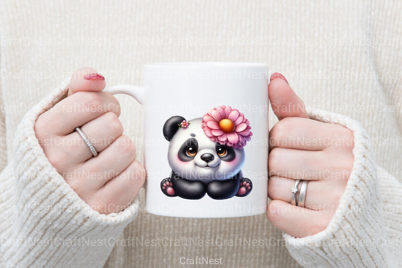 Pandas Clipart Bundle for Creative Projects - CraftNest - Digital Crafting and Art