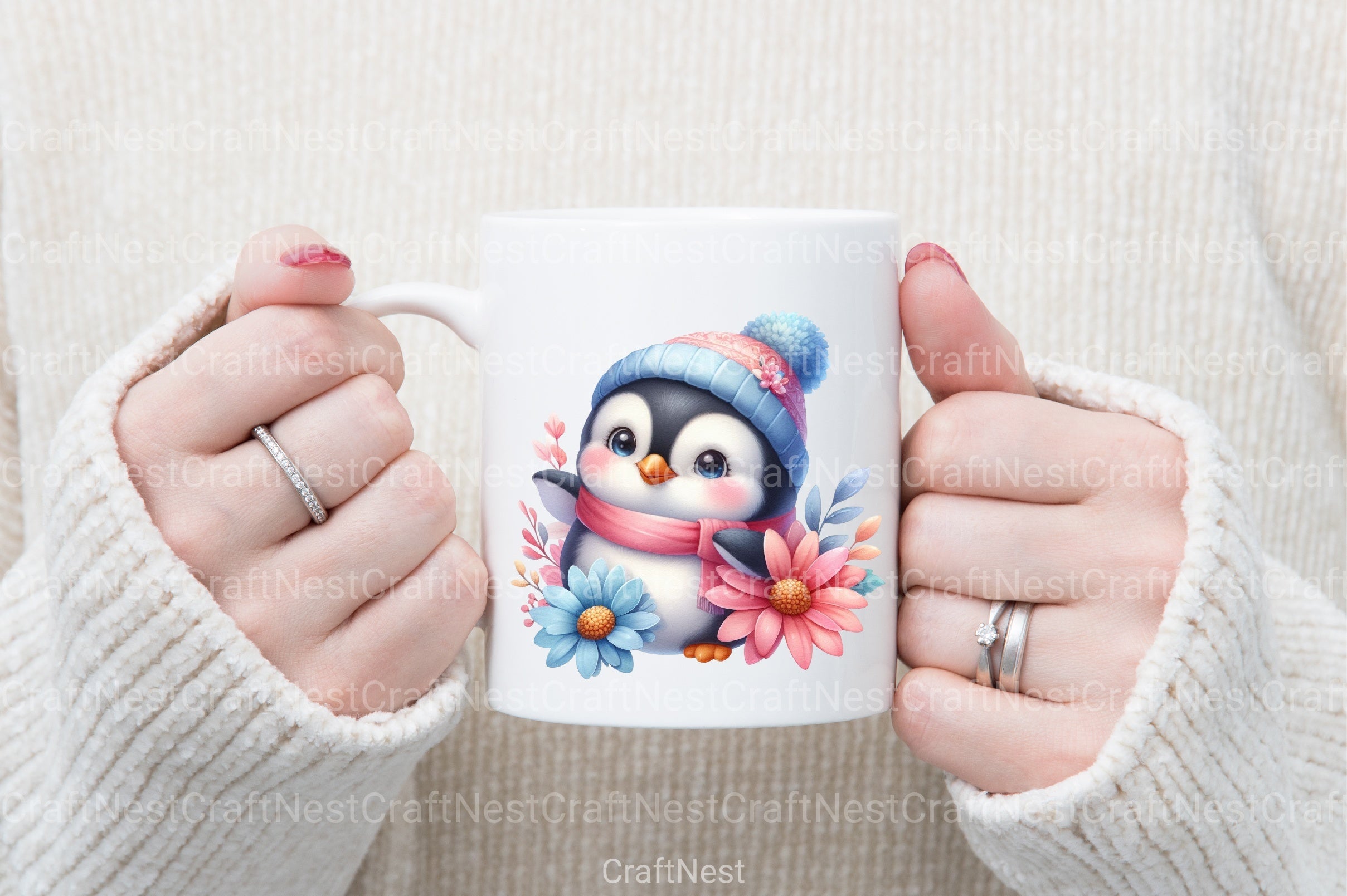 Cute Baby Penguins Clipart Bundle - CraftNest - Digital Crafting and Art