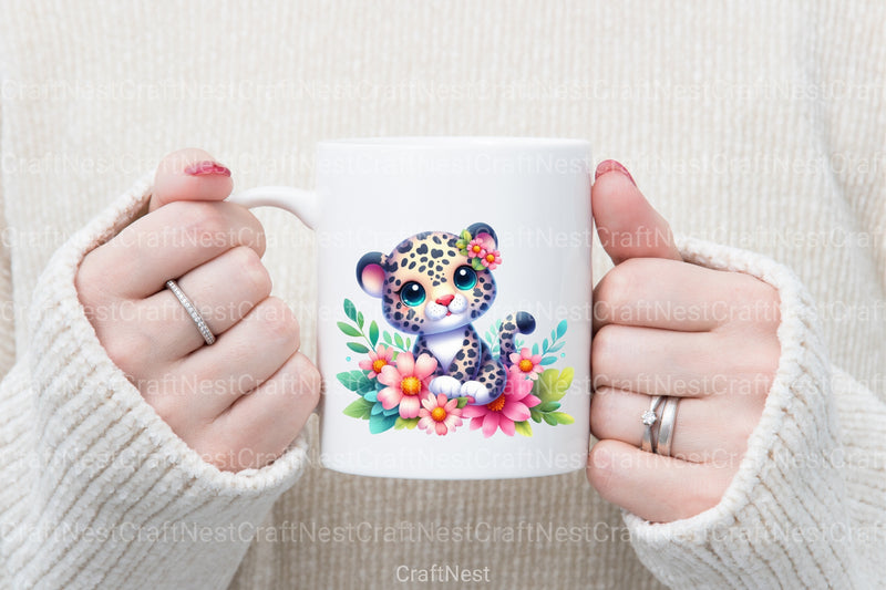 Kawaii Safari Leopard Clipart Bundle - CraftNest - Digital Crafting and Art