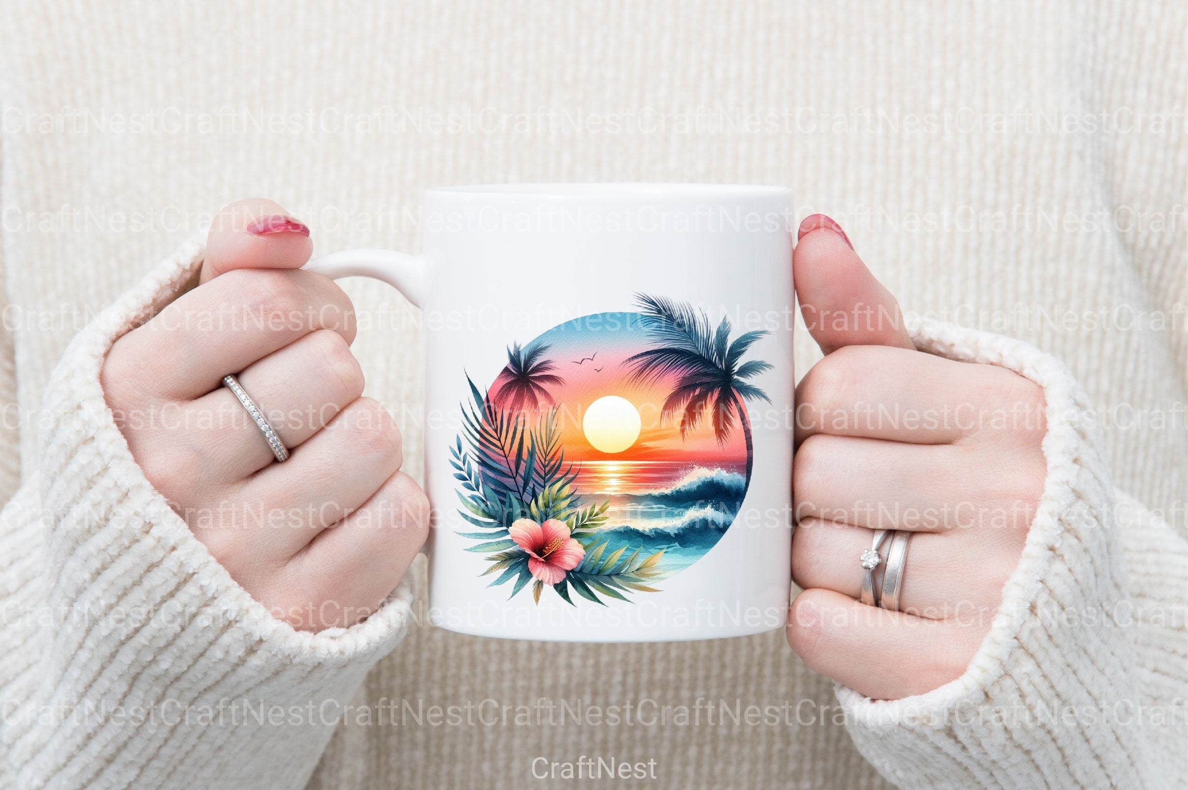 Tropical Sunsets Clipart Bundle 99 - CraftNest - Digital Crafting and Art