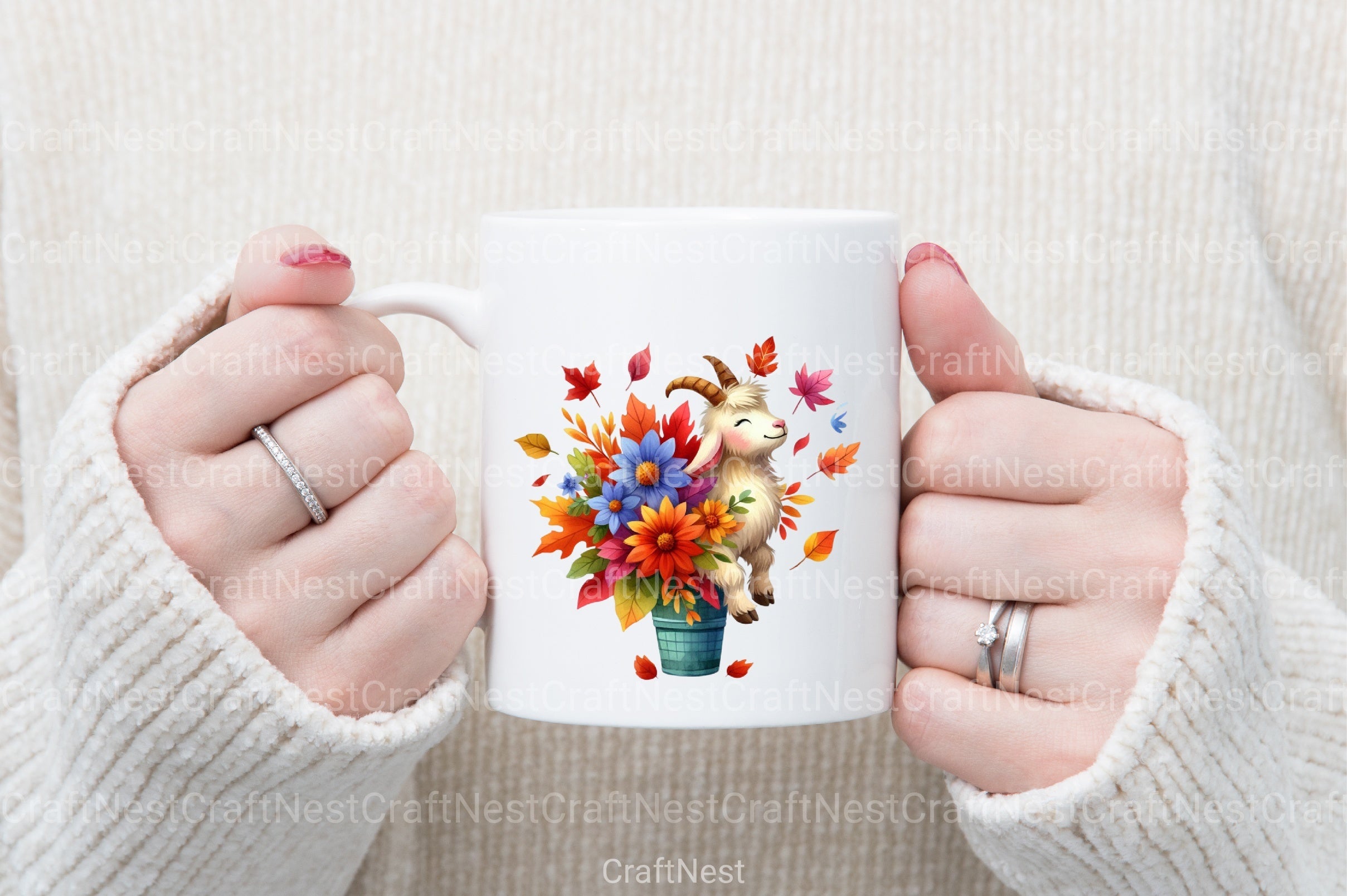 Fall Goat Clipart Bundle 4 - CraftNest - Digital Crafting and Art