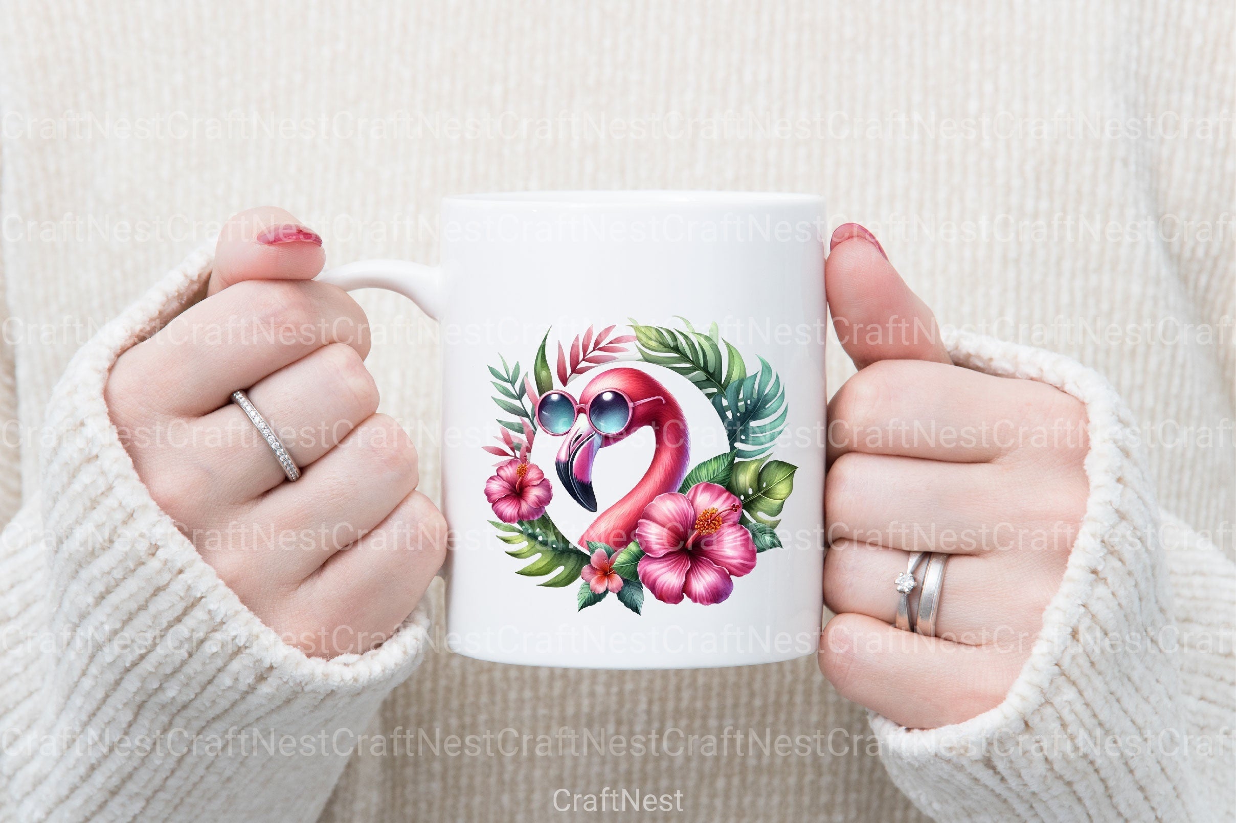 Flamingo Sunglasses Clipart Bundle - CraftNest - Digital Crafting and Art