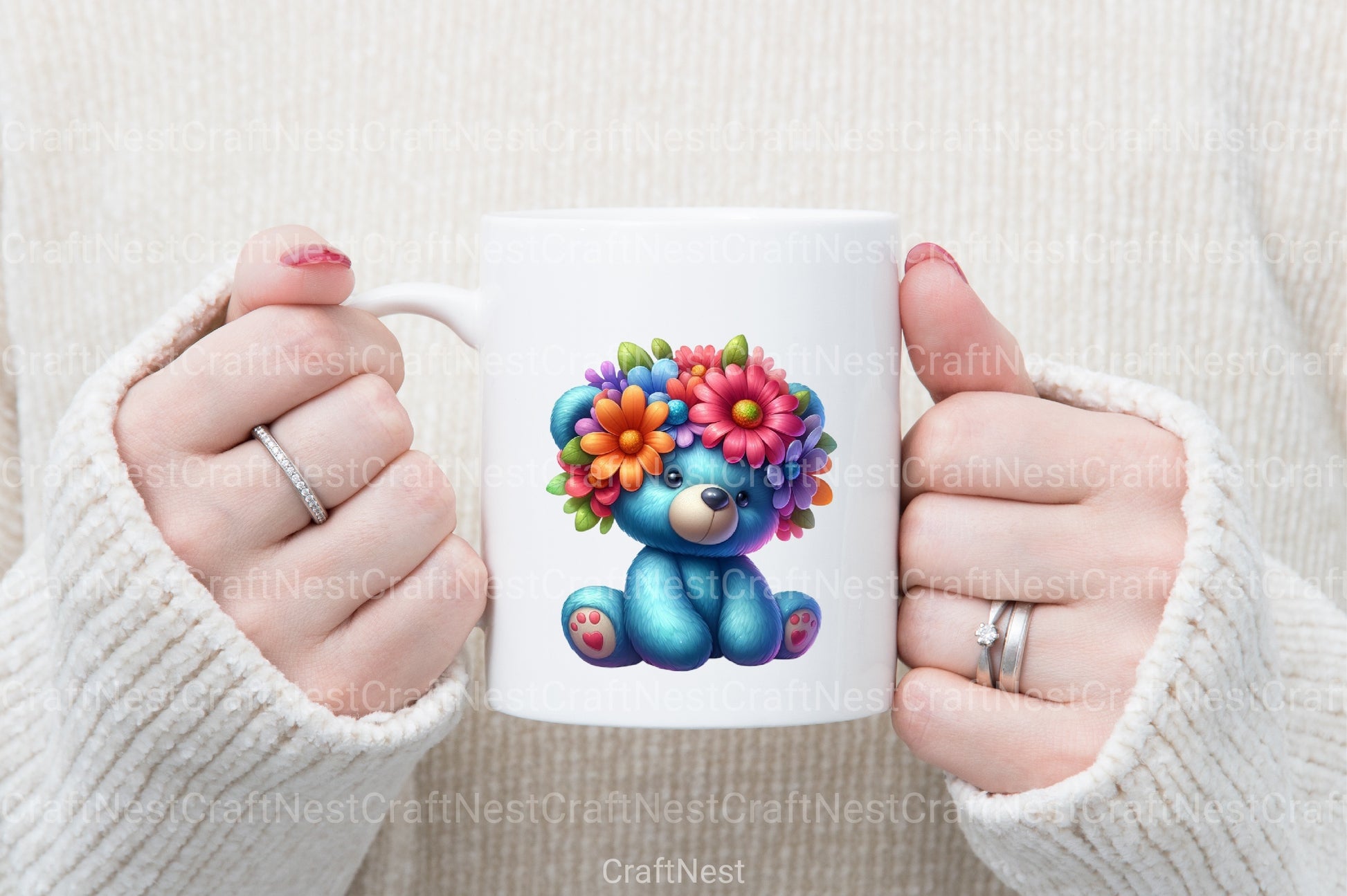 Mother's Day Teddy Bear Clipart Bundle 2 - CraftNest - Digital Crafting and Art