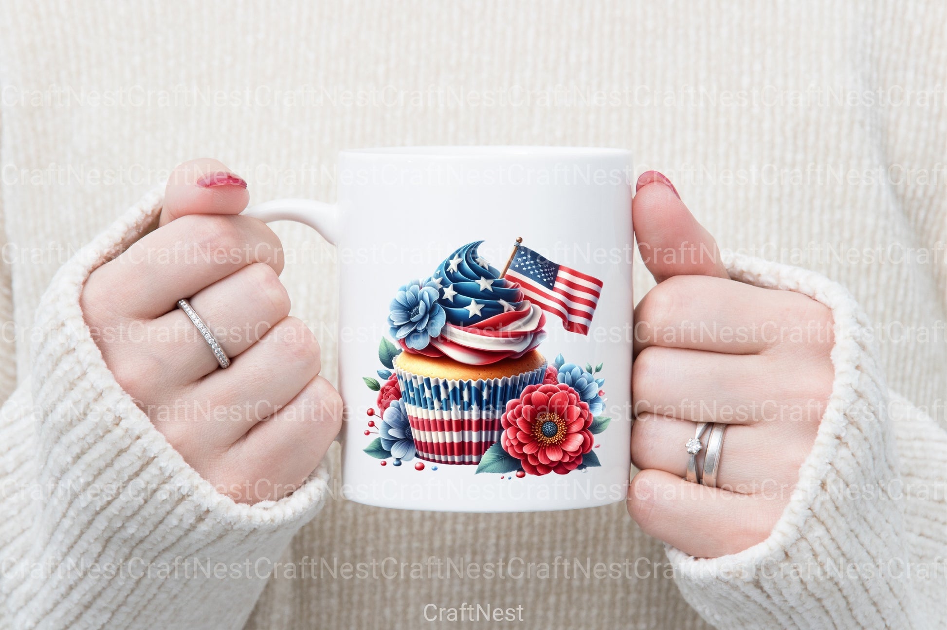 4th of July Cupcake Clipart Bundle 3 - CraftNest - Digital Crafting and Art