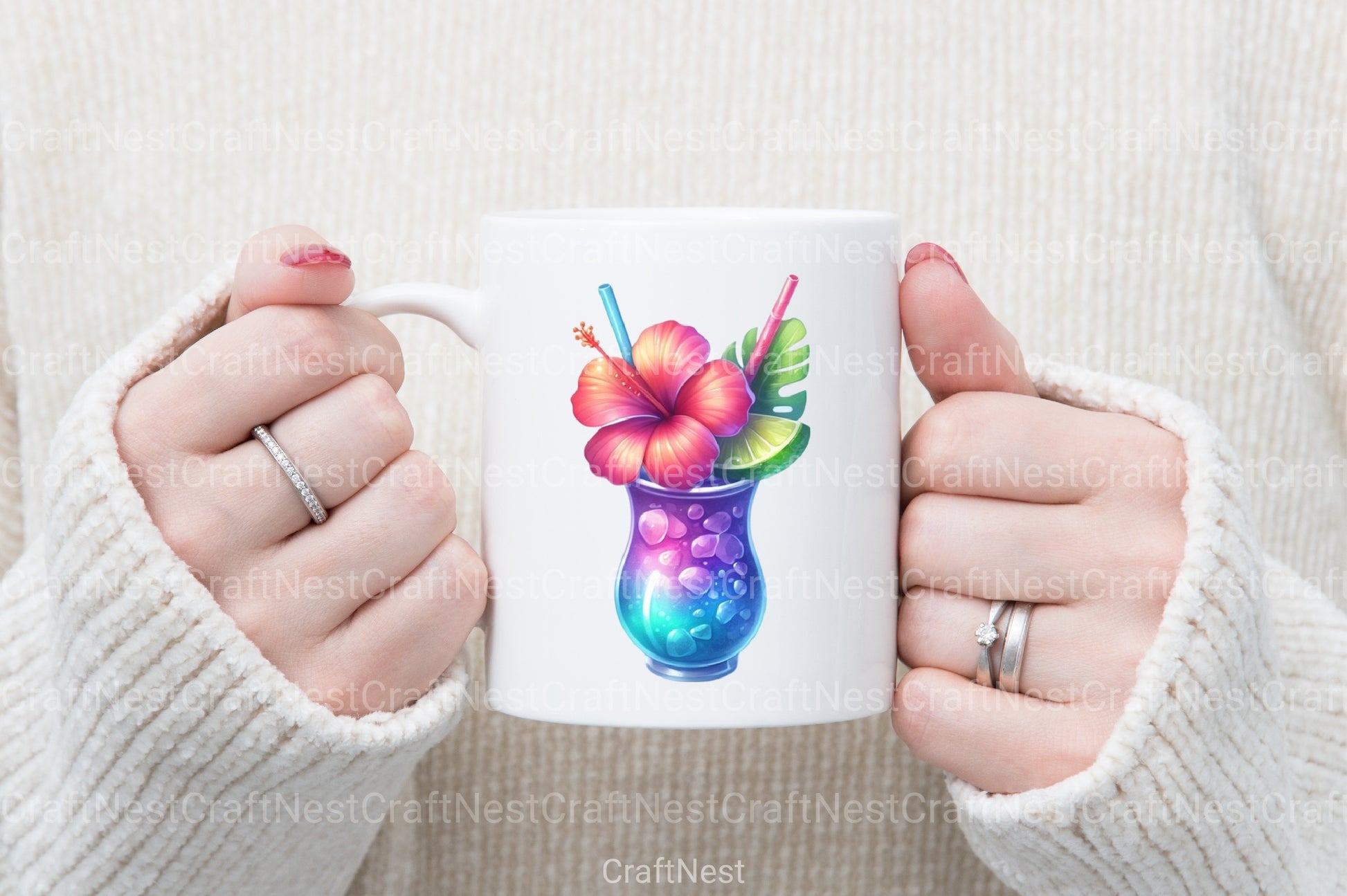 Tropical Beach Drink Summer Clipart Bundle 4 - CraftNest - Digital Crafting and Art