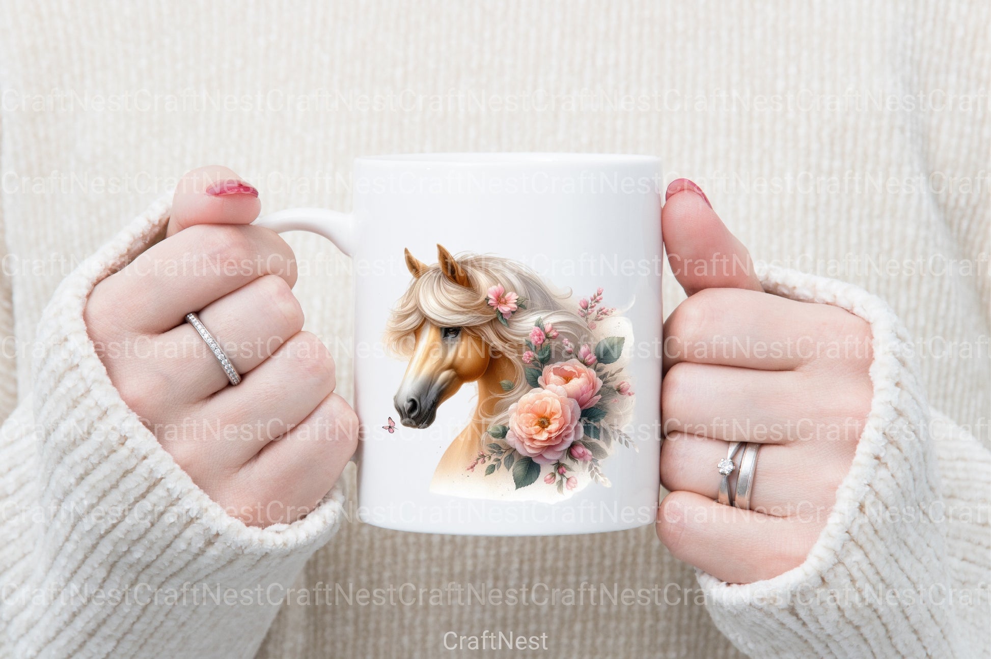 Pretty Palomino Horse Clipart Bundle - CraftNest - Digital Crafting and Art