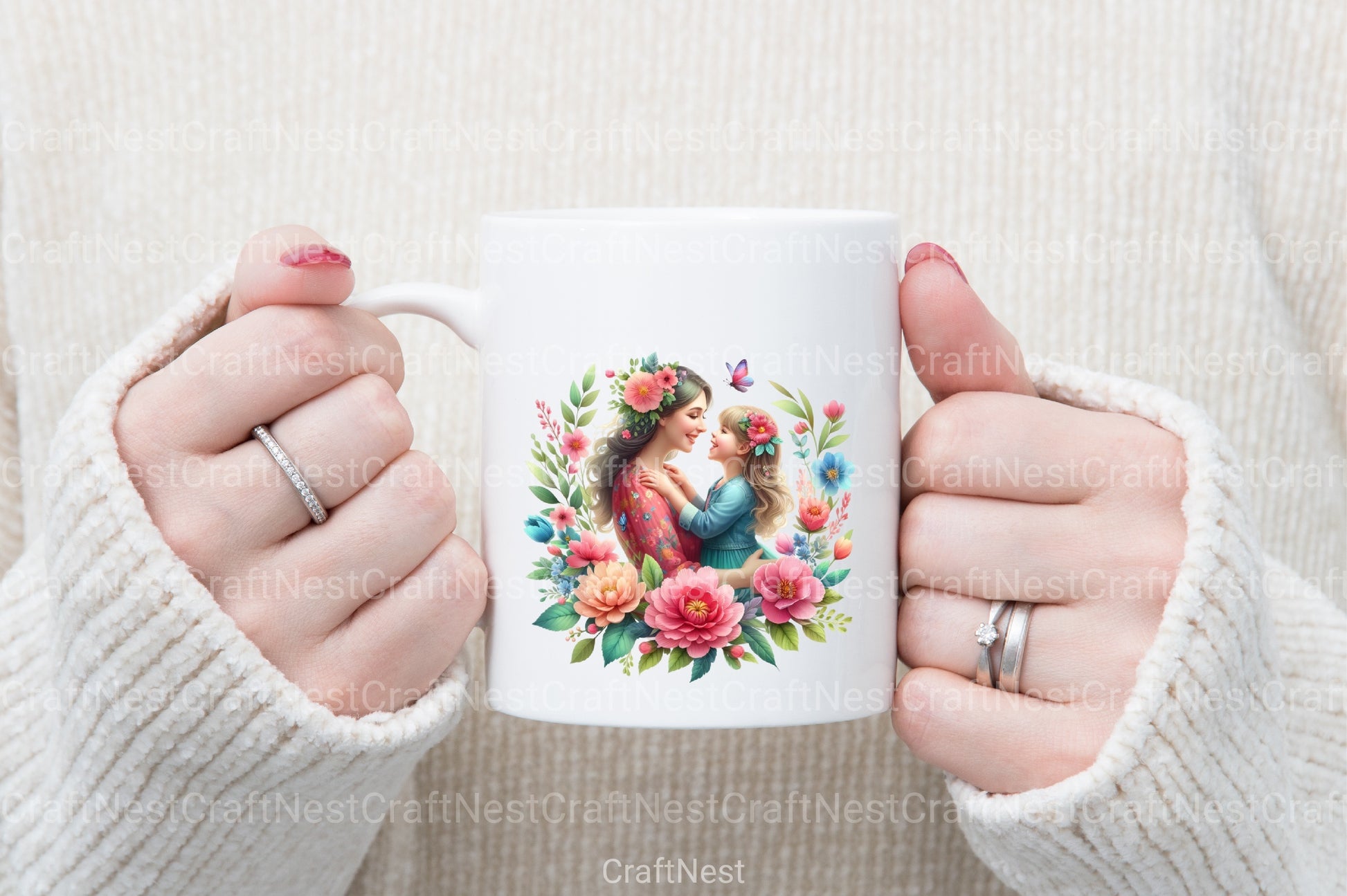 Mother and Baby Mother's Day Clipart Bundle 4 - CraftNest - Digital Crafting and Art