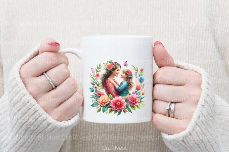 Mother and Baby Mother's Day Clipart Bundle 4 - CraftNest - Digital Crafting and Art