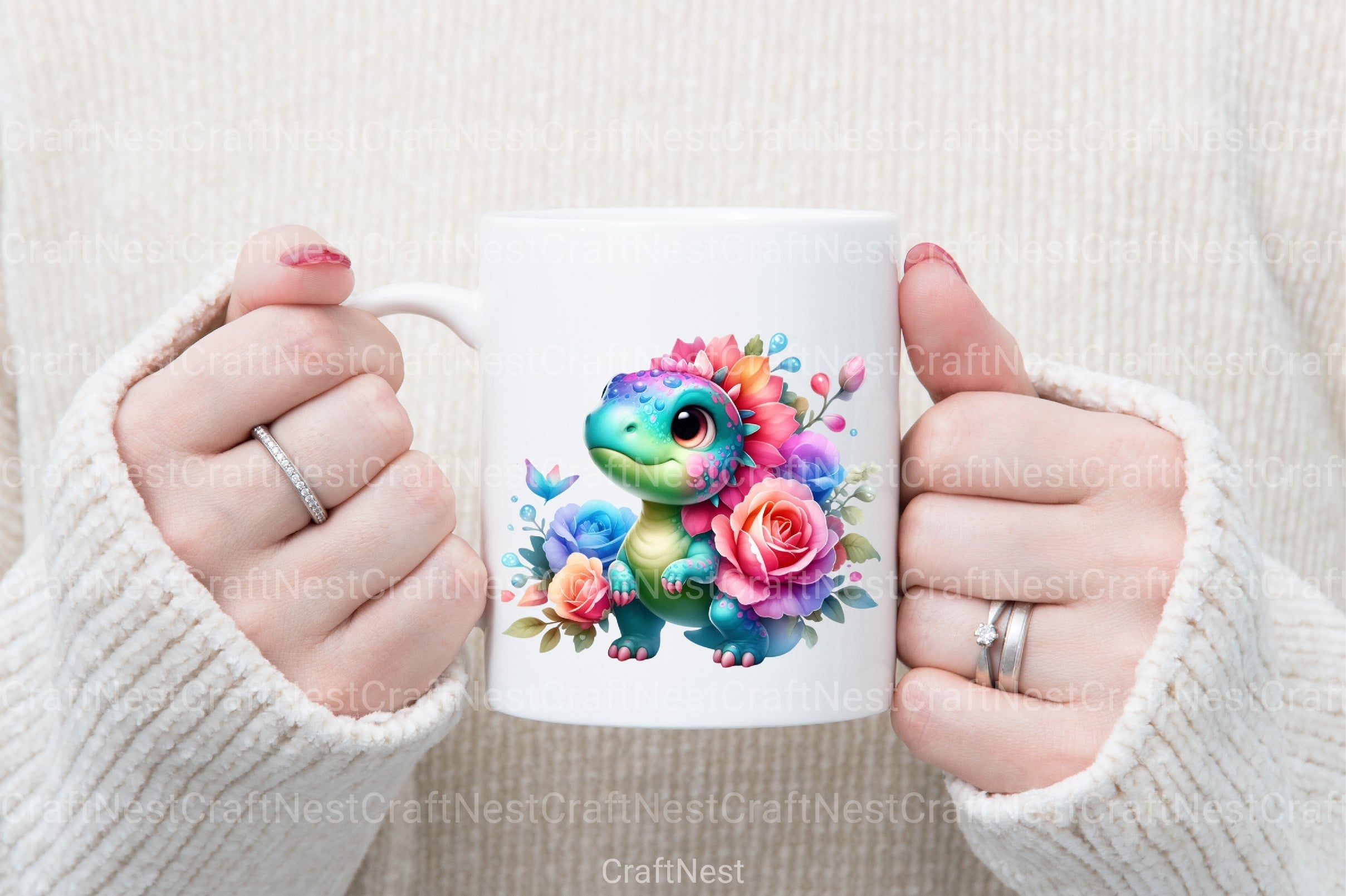 Cute Baby Dinosaur Clipart Bundle - CraftNest - Digital Crafting and Art