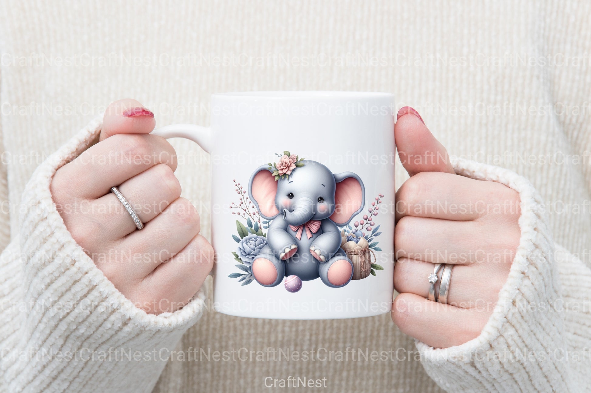 Elephant Baby Shower Clipart Bundle - CraftNest - Digital Crafting and Art