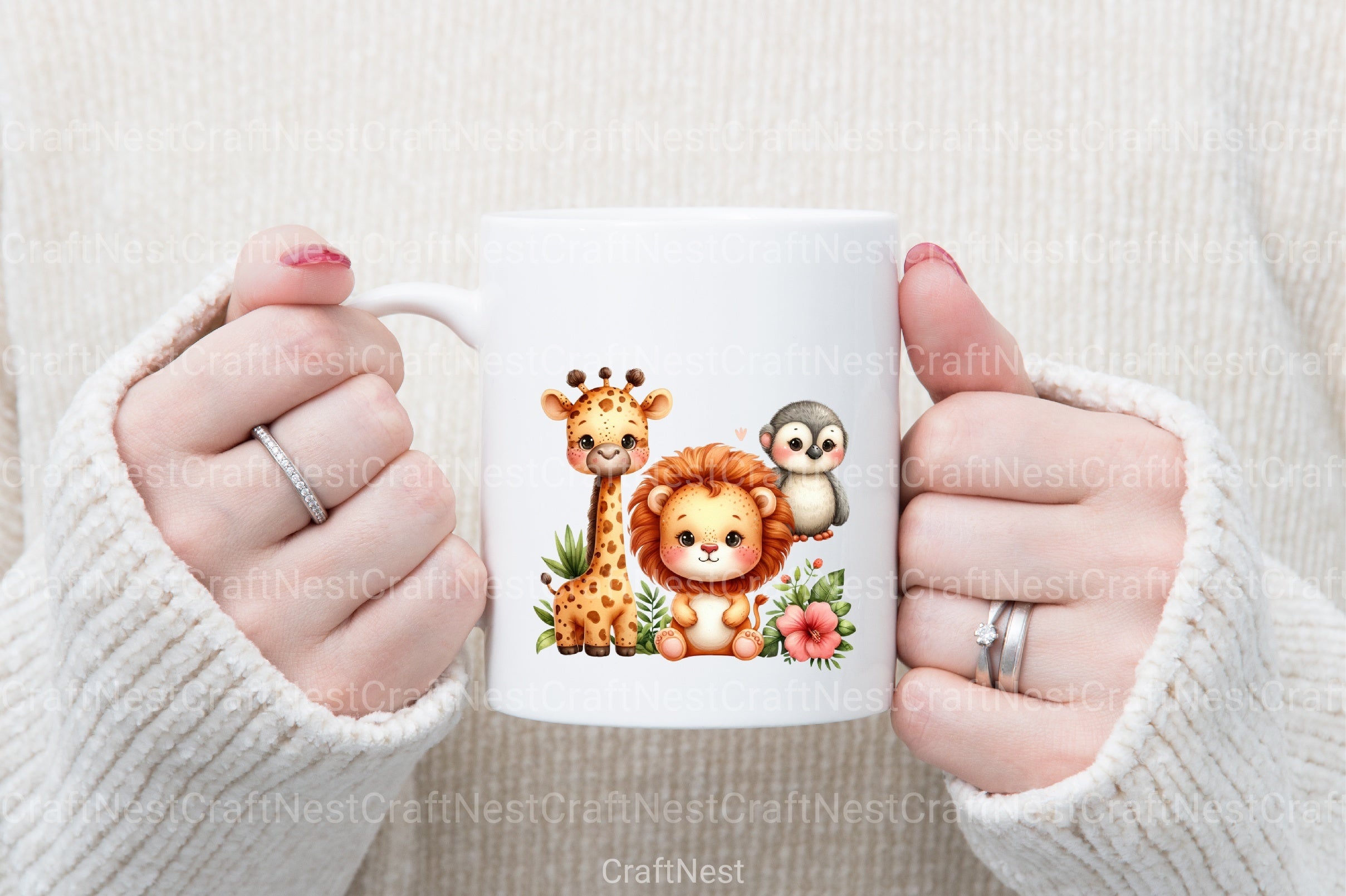 Baby Jungle Animals Clipart Bundle - CraftNest - Digital Crafting and Art