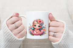 Cute Baby in Flowers Clipart Bundle - CraftNest - Digital Crafting and Art