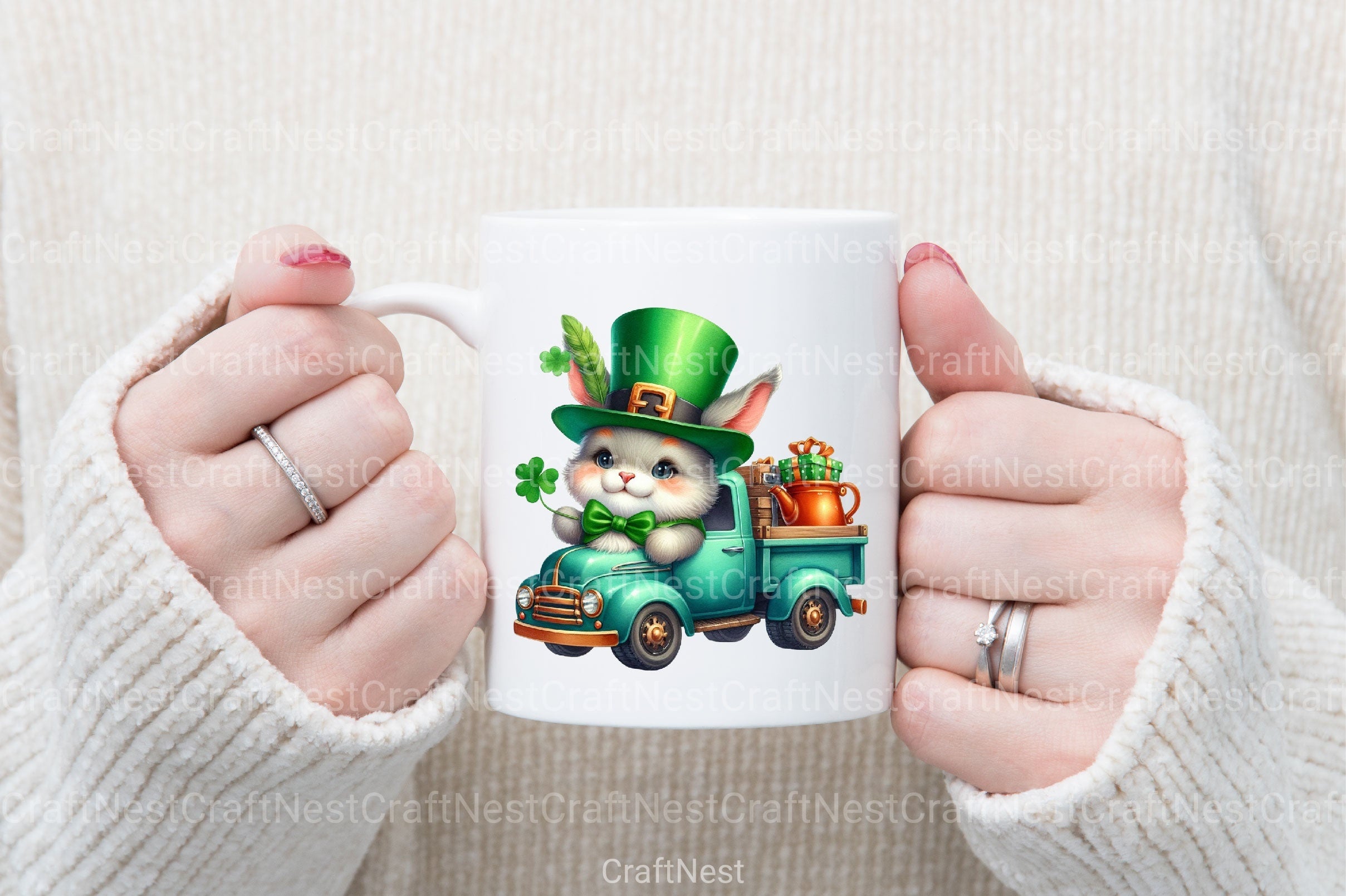 St. Patrick's Day Animal Truck Clipart Bundle - CraftNest - Digital Crafting and Art