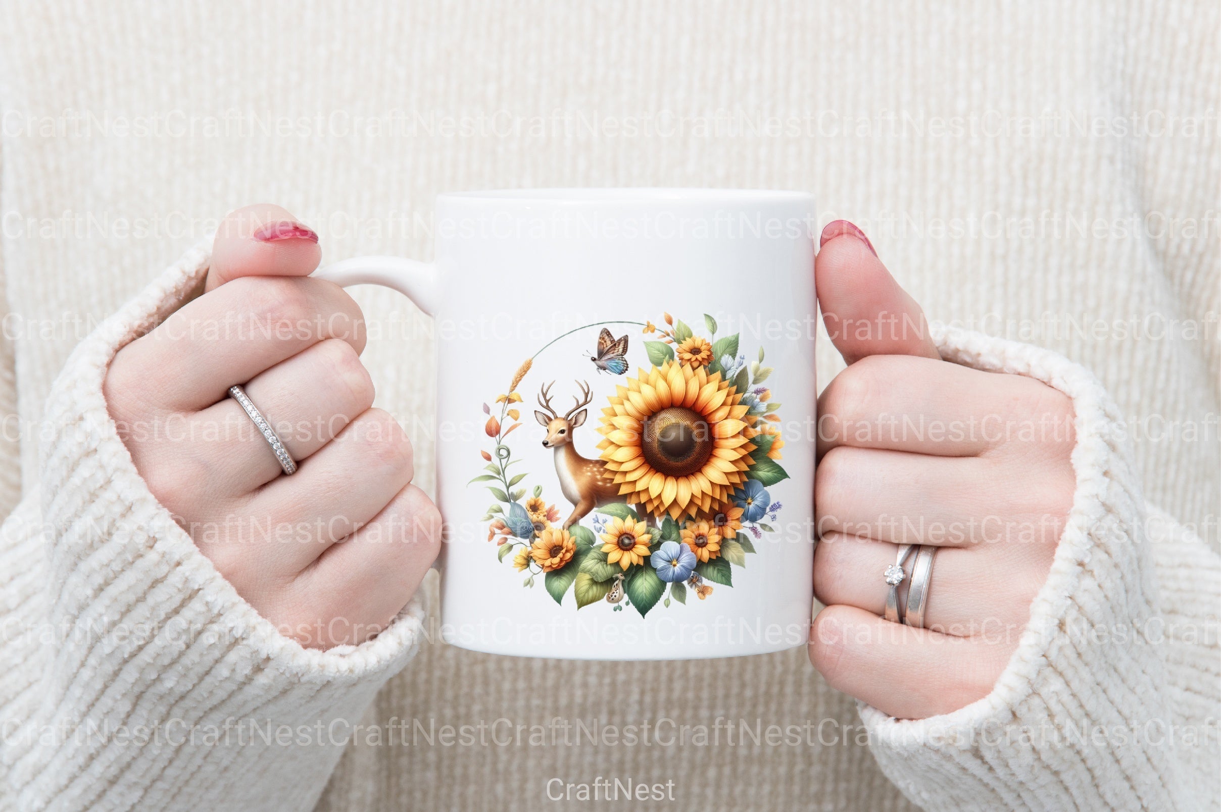 Sunflower Clipart Bundle Set - CraftNest - Digital Crafting and Art