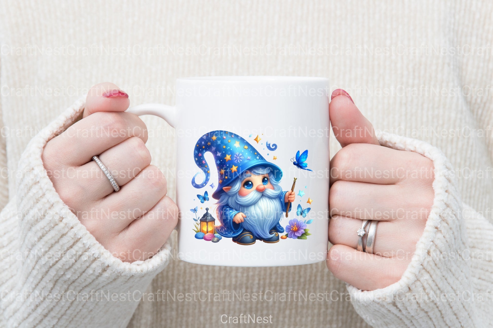 Magic Blue Gnomes Clipart Bundle - CraftNest - Digital Crafting and Art