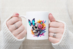 Butterfly Flower Skull Clipart Bundle - CraftNest - Digital Crafting and Art