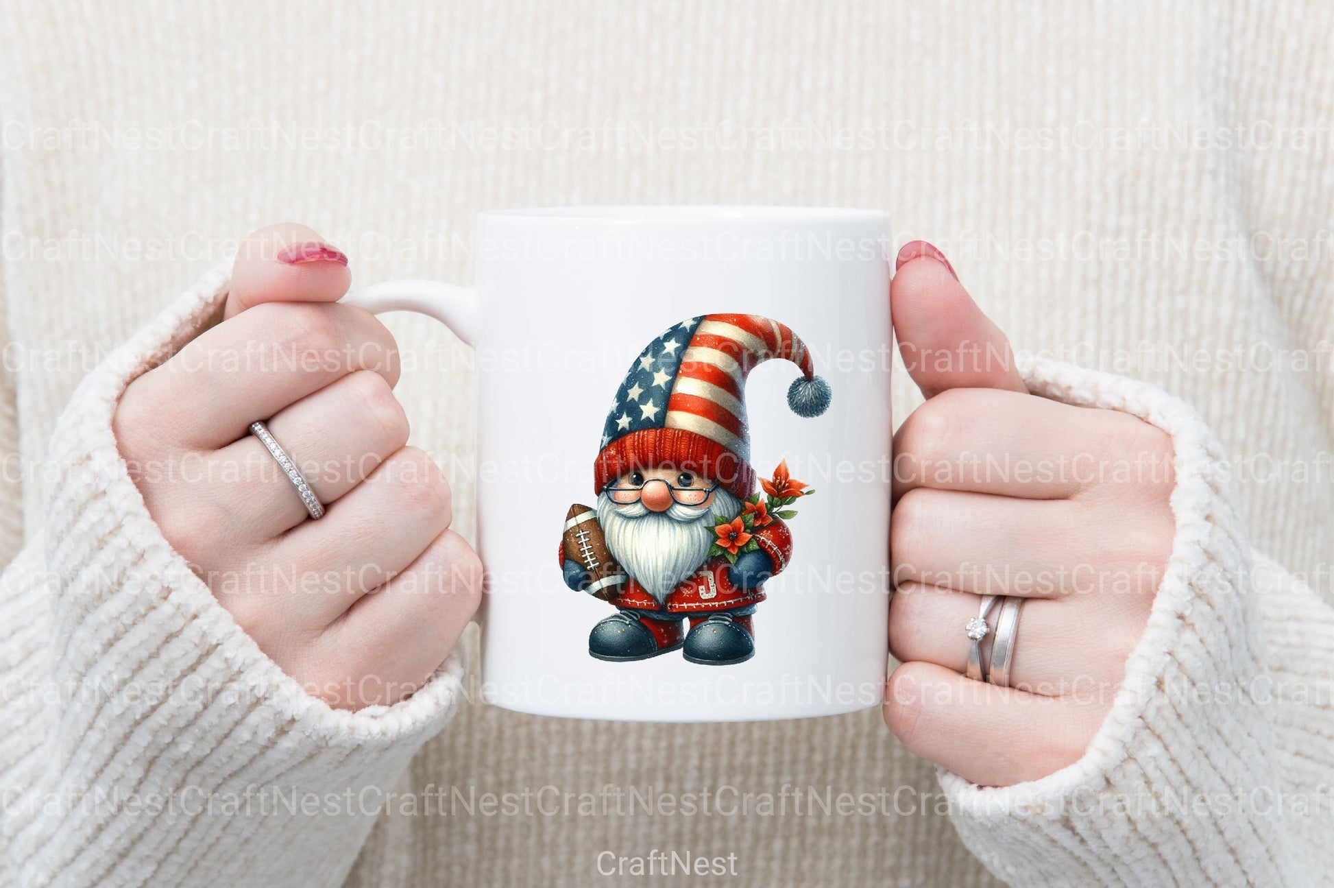 American Football Gnome Clipart Bundle - CraftNest - Digital Crafting and Art