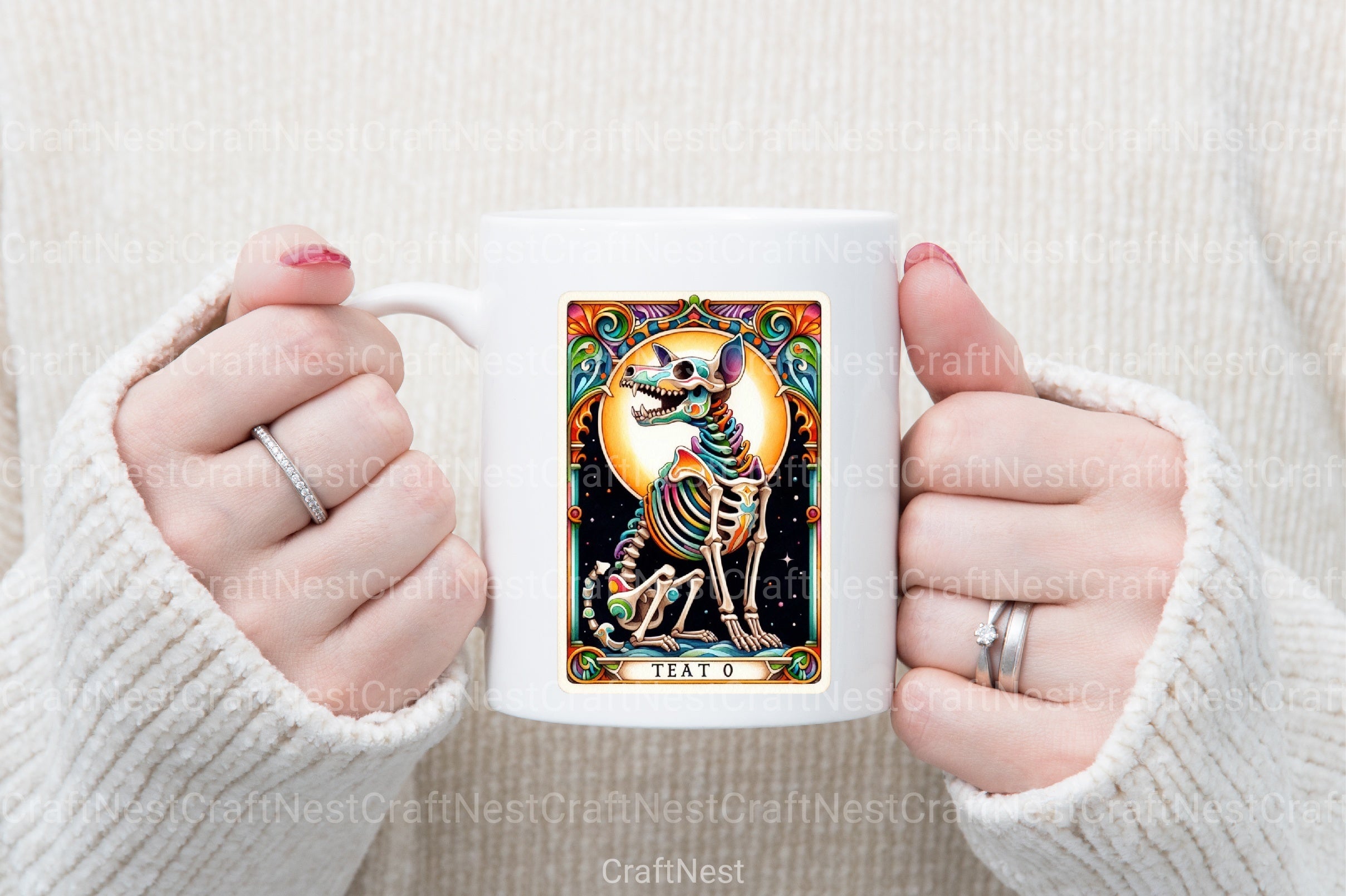 Skeleton Animal Tarot Card Clipart Bundle - CraftNest - Digital Crafting and Art