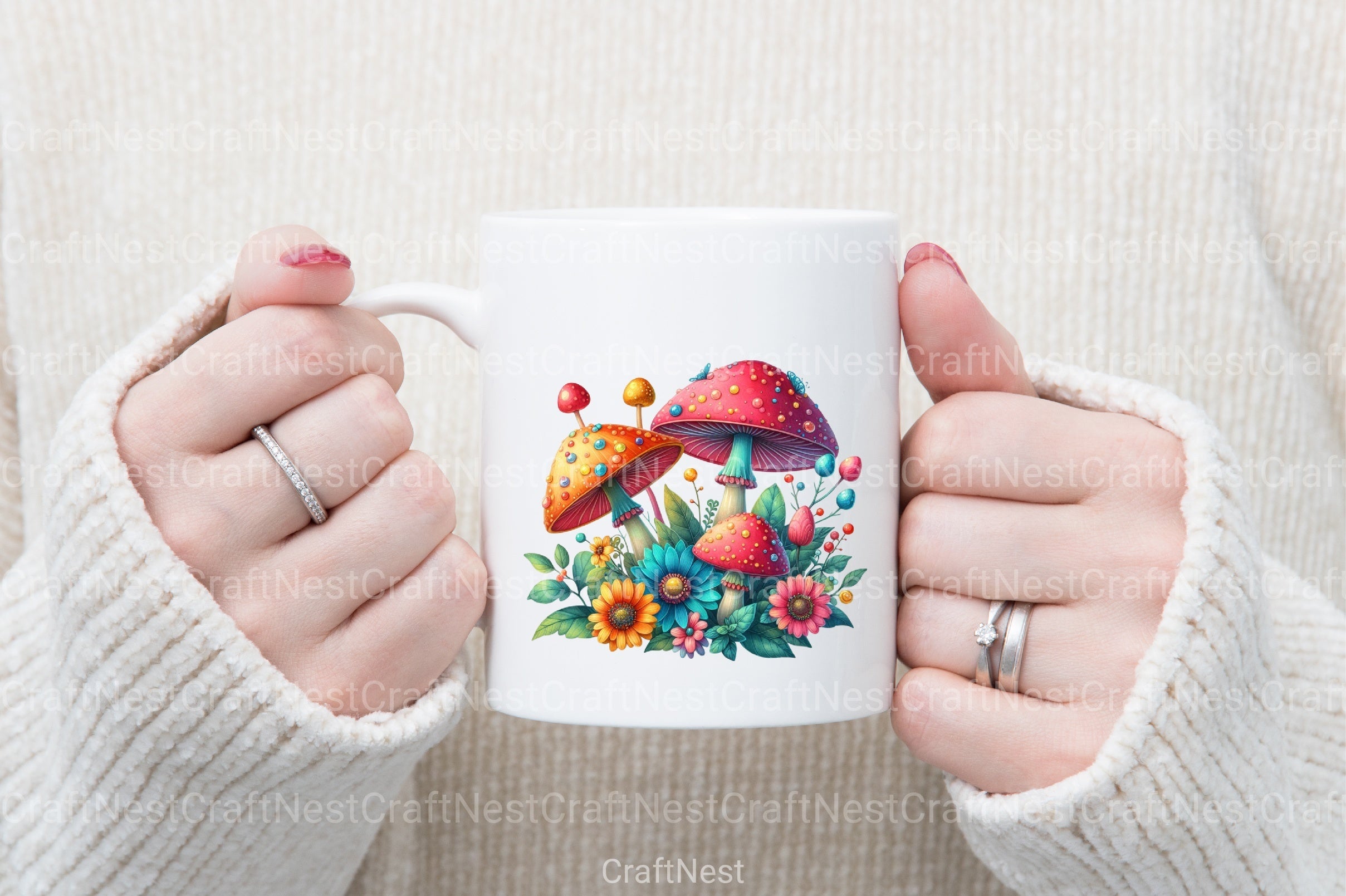 Magic Mushrooms Graphics Clipart Bundle - CraftNest - Digital Crafting and Art