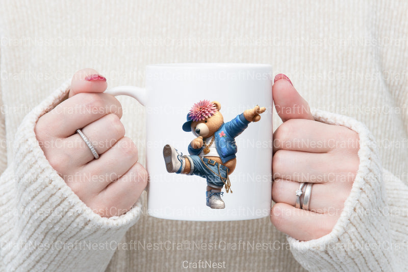 Bear Hip Hop Dancer Clipart Bundle - CraftNest - Digital Crafting and Art