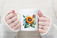 Butterfly Sunflower Clipart Bundle - CraftNest - Digital Crafting and Art