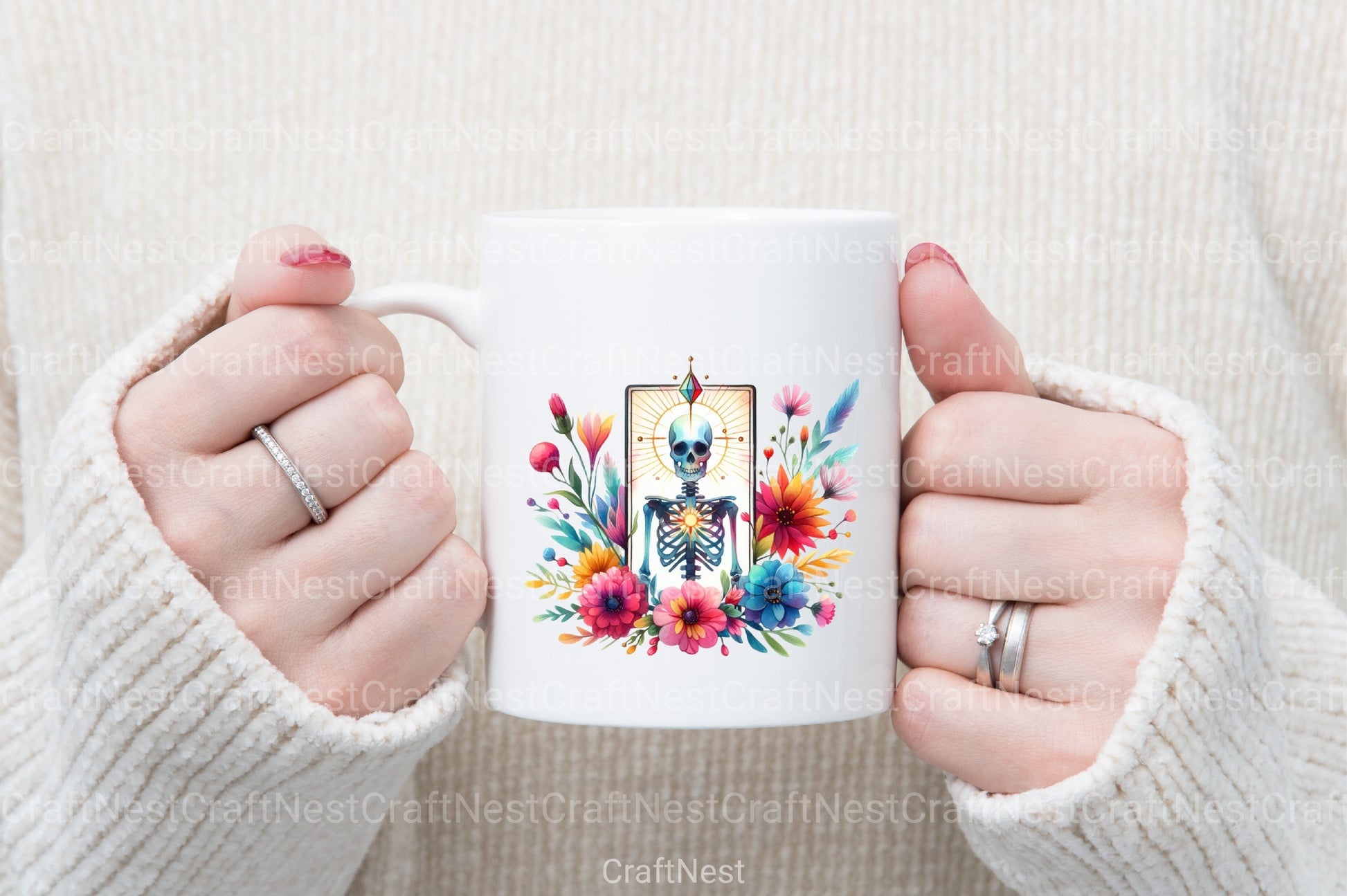 Skeleton Tarot Card Mother's Day Clipart Bundle - CraftNest - Digital Crafting and Art