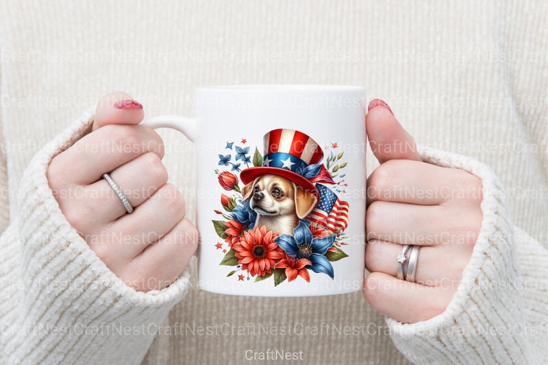 4th of July Patriotic Dog Clipart Bundle - CraftNest - Digital Crafting and Art