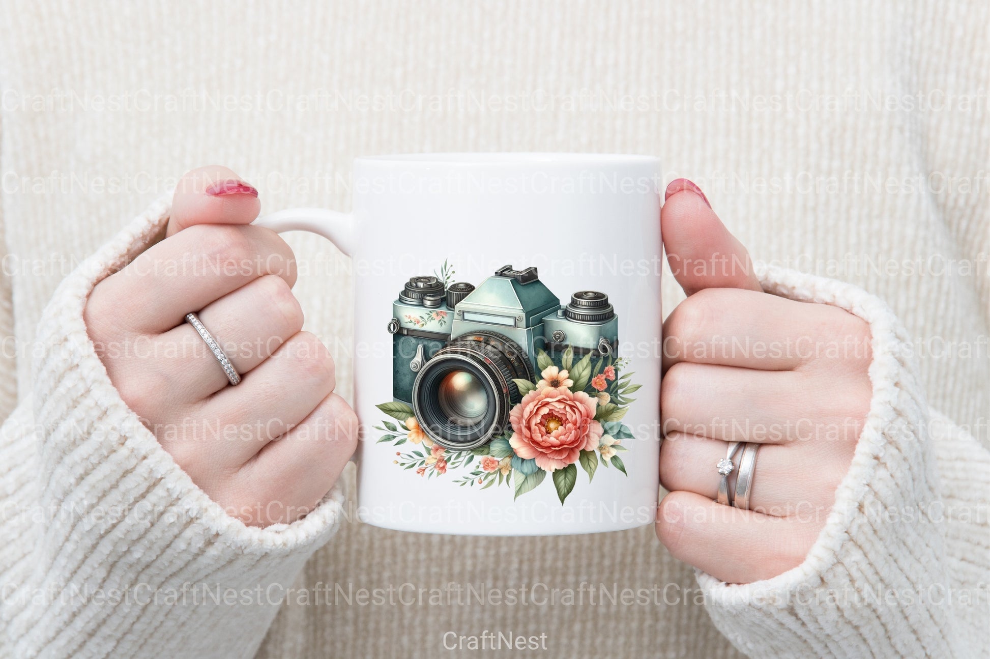 Vintage Floral Camera Clipart Bundle - CraftNest - Digital Crafting and Art