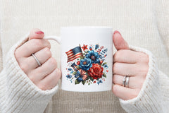 4th of July Flower Bouquet Clipart Bundle - CraftNest - Digital Crafting and Art