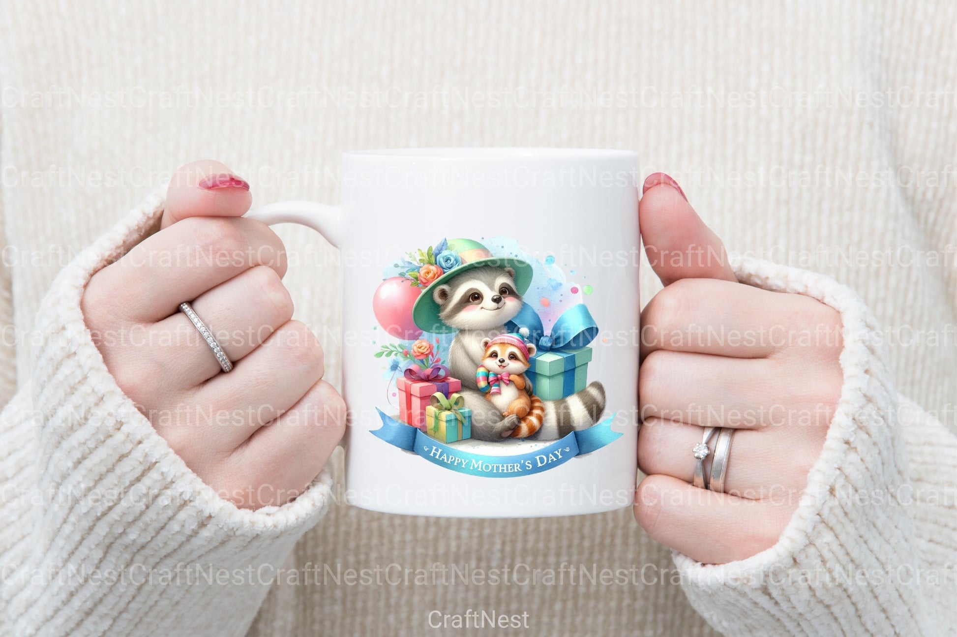 Cute Happy Mother's Day Animals Clipart Bundle 55 - CraftNest - Digital Crafting and Art