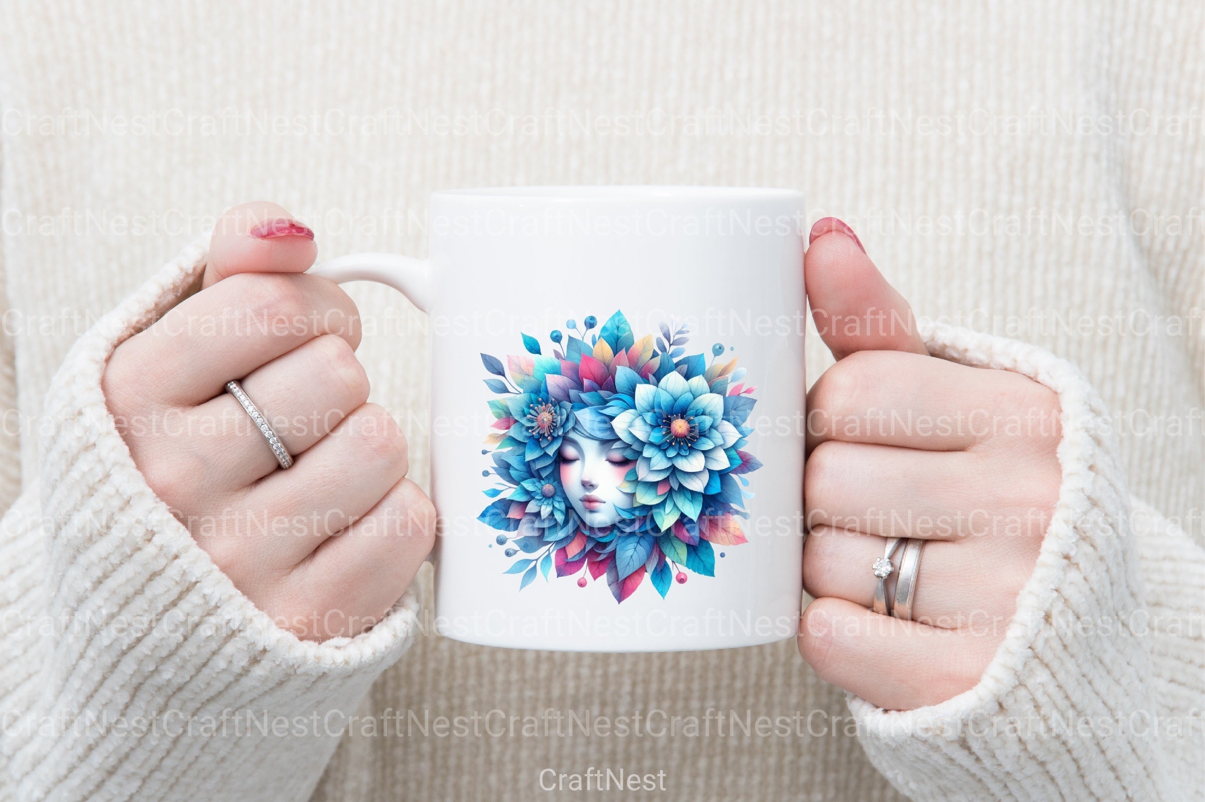 Blue Blossom Girl Clipart Bundle - CraftNest - Digital Crafting and Art