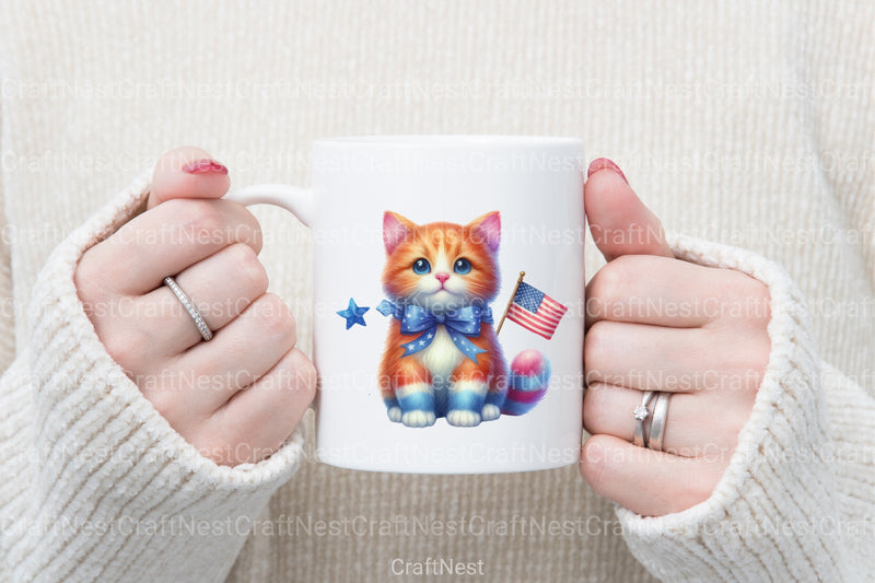 4th of July Cats Clipart Bundle - CraftNest - Digital Crafting and Art