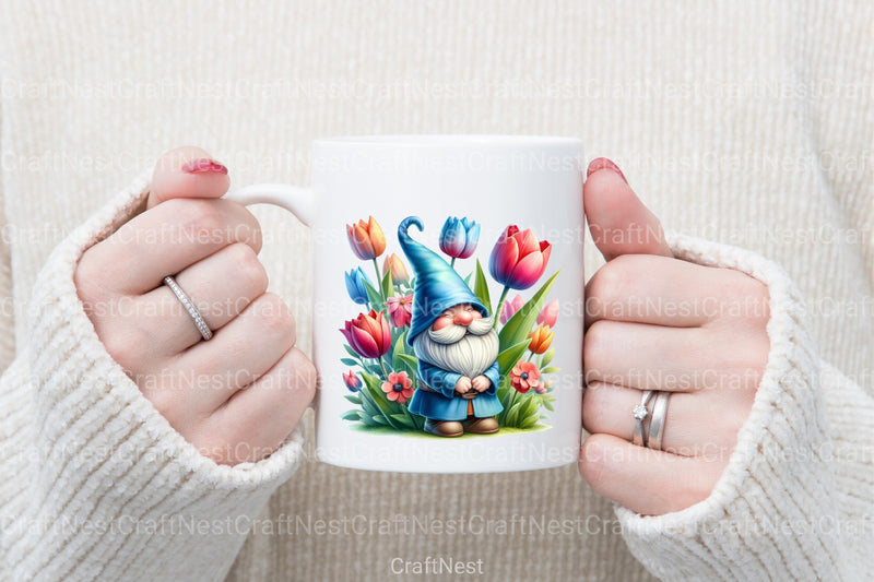 Tulip Gnome Clipart Bundle - CraftNest - Digital Crafting and Art