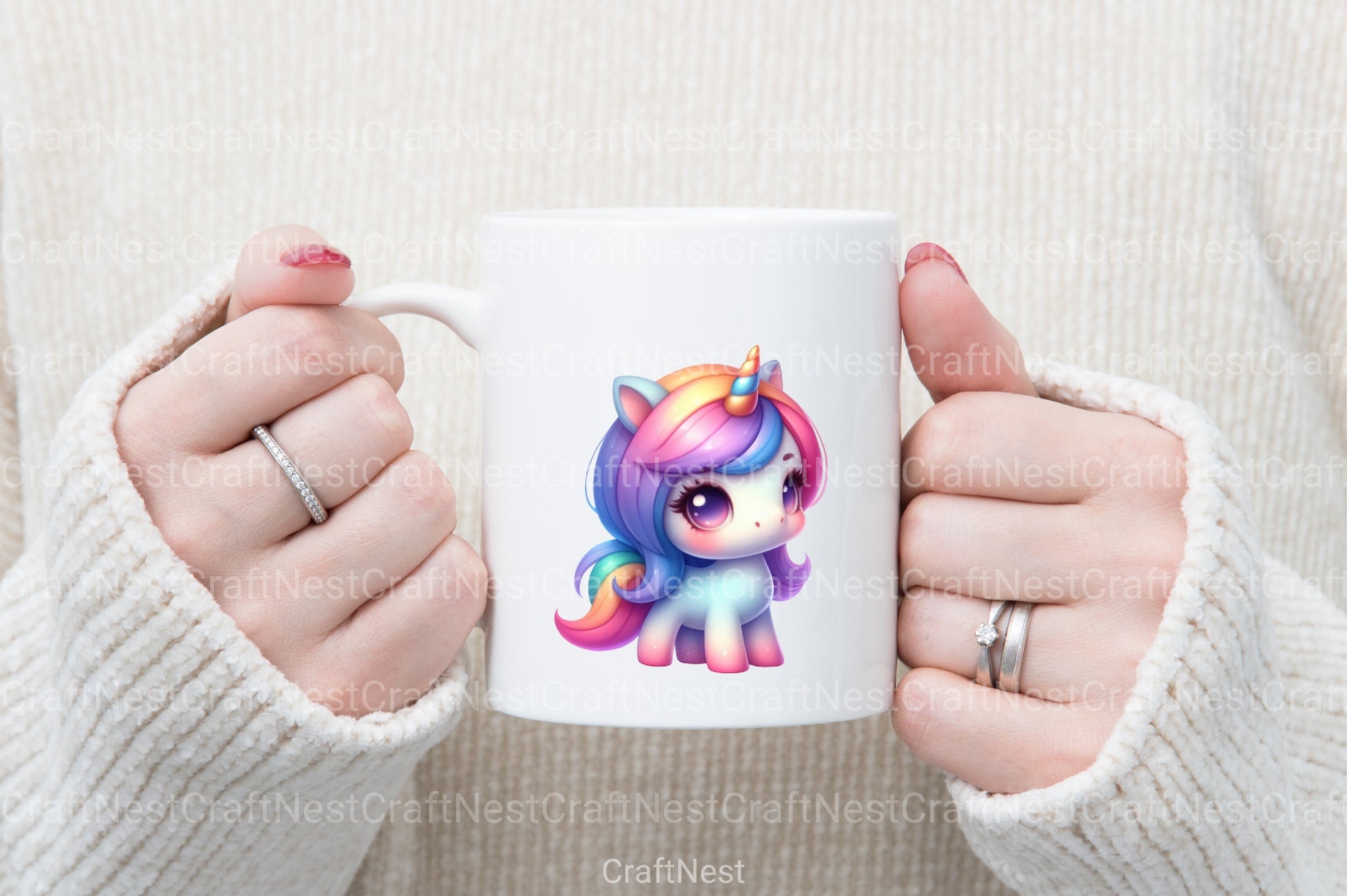 Little Unicorn Girls Clipart Bundle 77 - CraftNest - Digital Crafting and Art