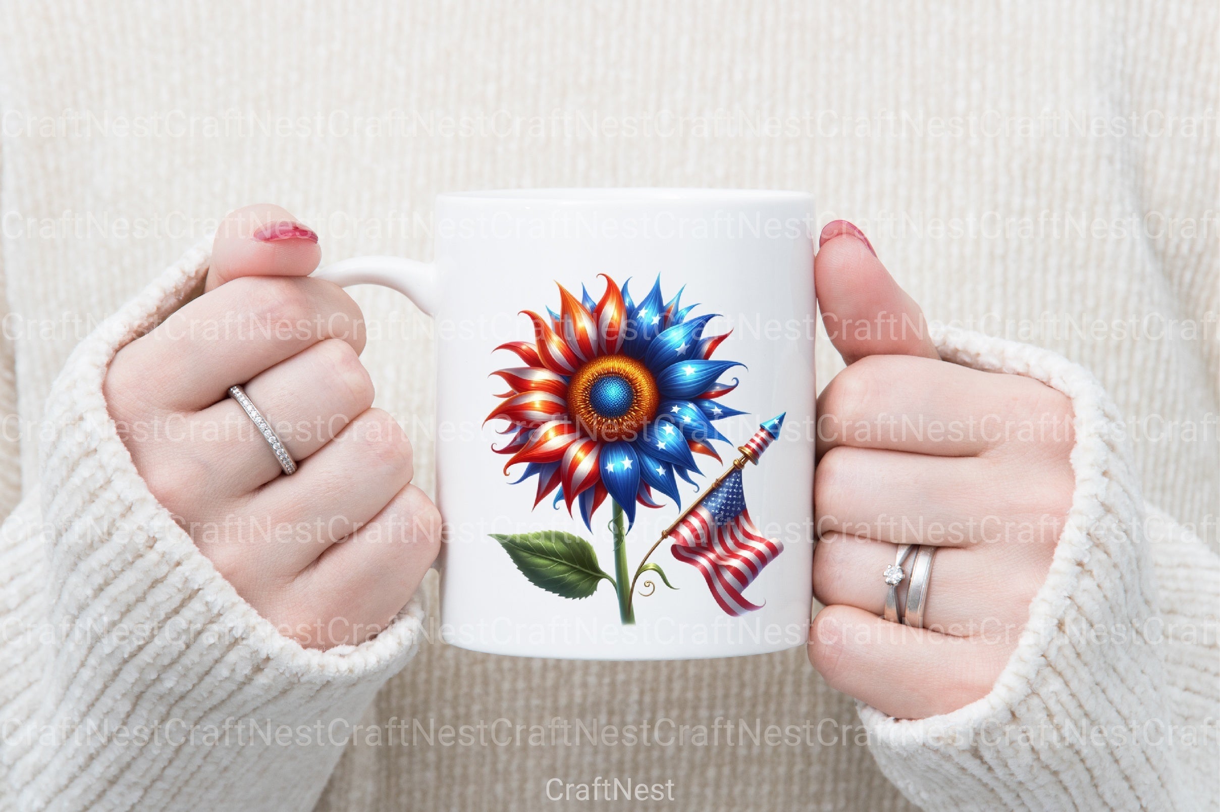 Sunflower 4th of July Clipart Bundle 3 - CraftNest - Digital Crafting and Art