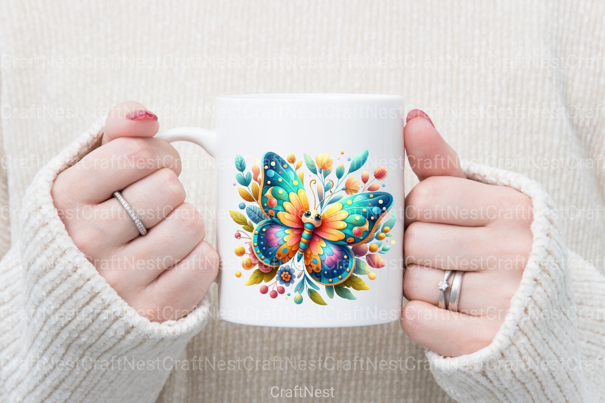 Cute Butterflies Clipart Bundle 1 - CraftNest - Digital Crafting and Art