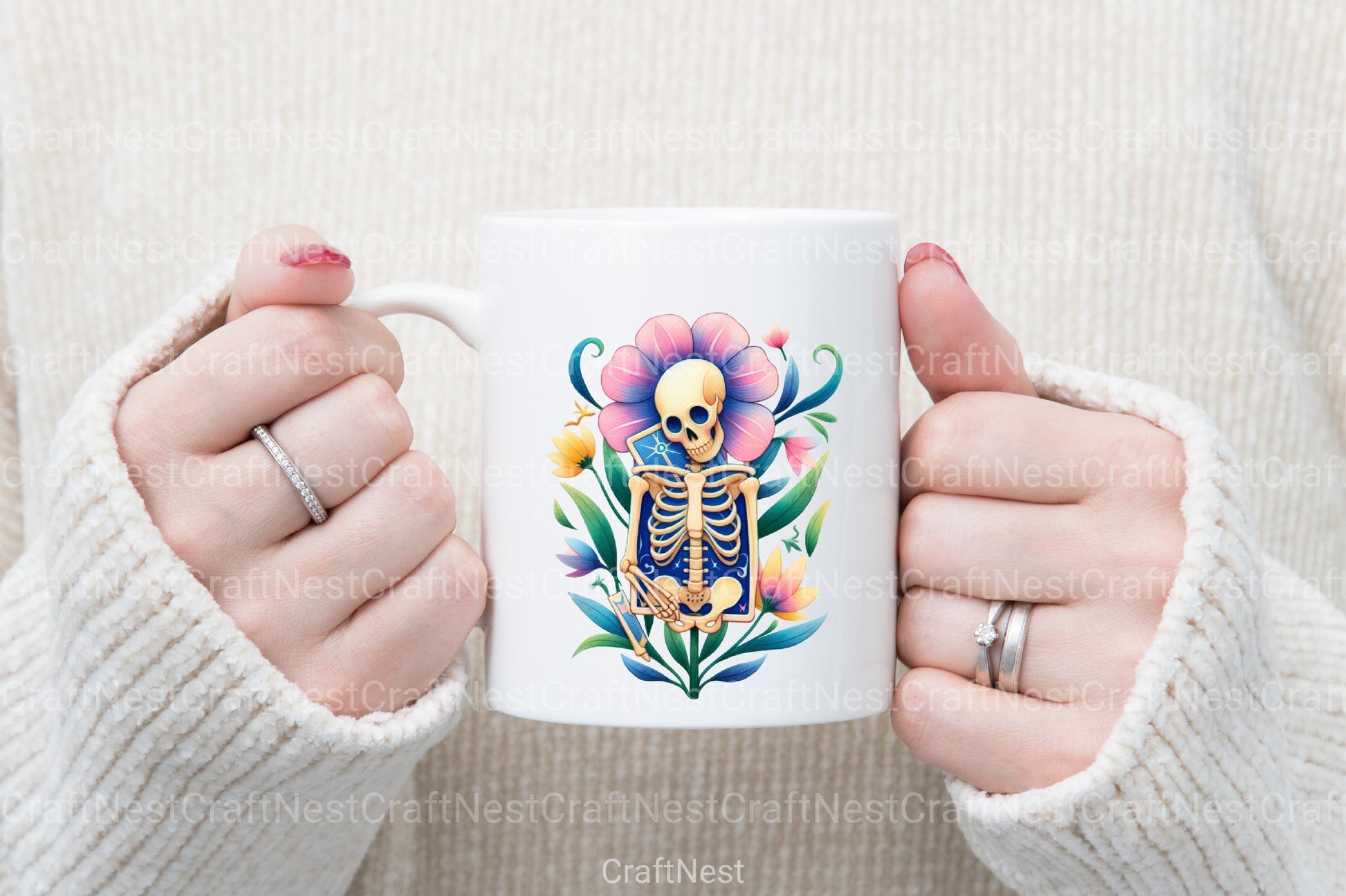 Whimsical Skeletal Tarot Card Clipart Bundle - CraftNest - Digital Crafting and Art