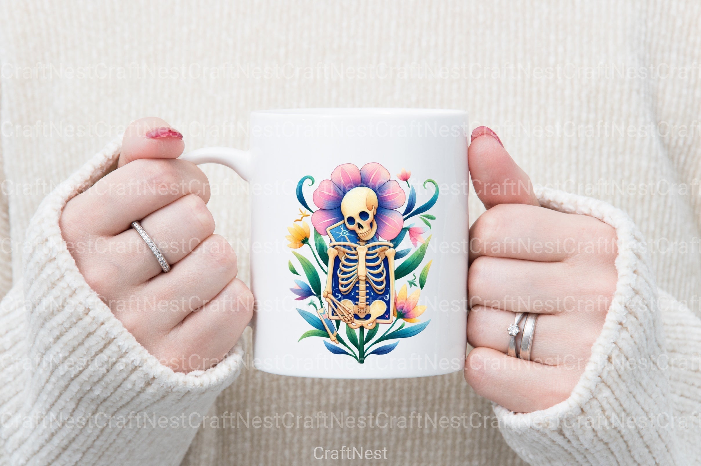 Whimsical Skeletal Tarot Card Clipart Bundle - CraftNest - Digital Crafting and Art