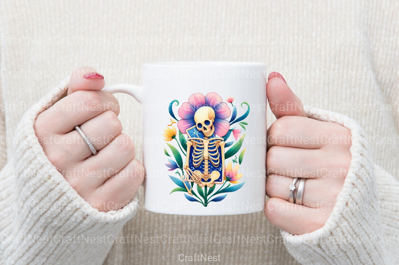 Whimsical Skeletal Tarot Card Clipart Bundle - CraftNest - Digital Crafting and Art