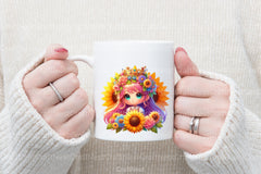 Sunflower Queen Girl Clipart Bundle - CraftNest - Digital Crafting and Art