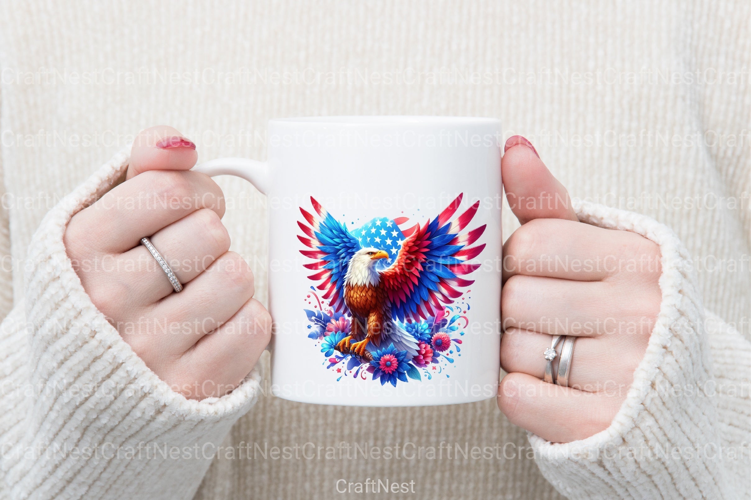 4th of July American Eagle Clipart Bundle - CraftNest - Digital Crafting and Art