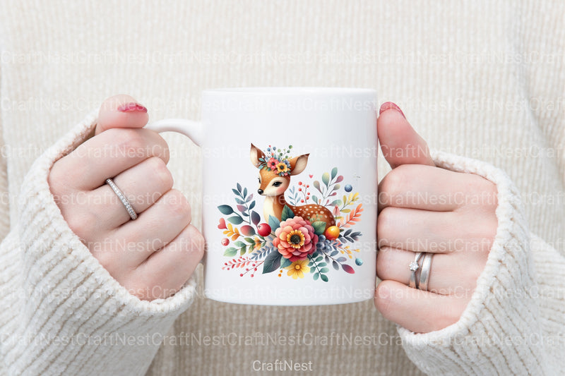 Boho Woodland Animal Clipart Bundle - CraftNest - Digital Crafting and Art