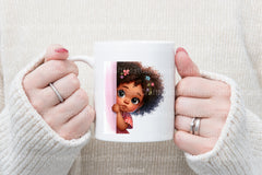 Peeking African American Little Girl Clipart Bundle 9 - CraftNest - Digital Crafting and Art