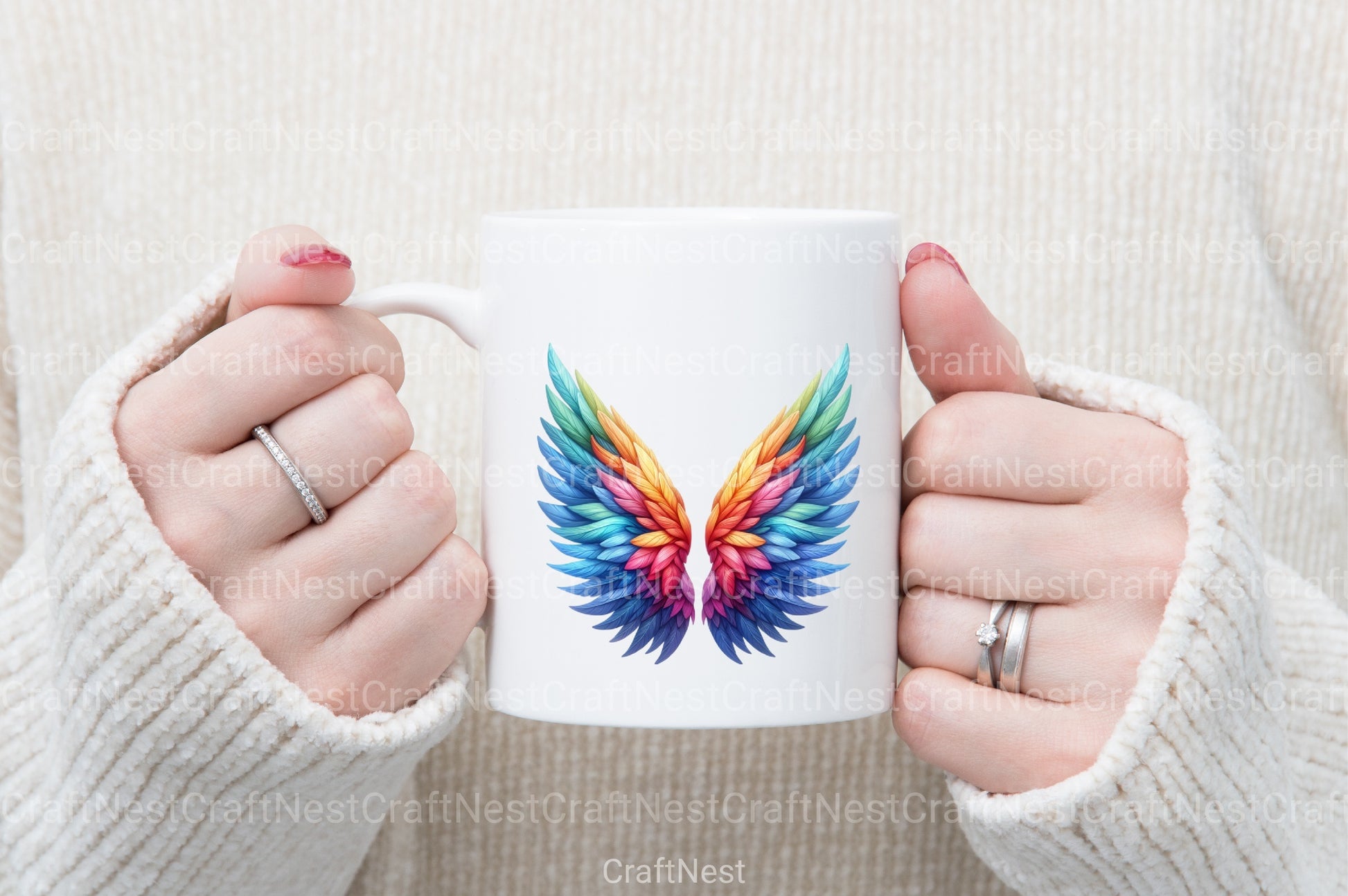 Colorful Angel Wings Clipart Bundle 2 - CraftNest - Digital Crafting and Art